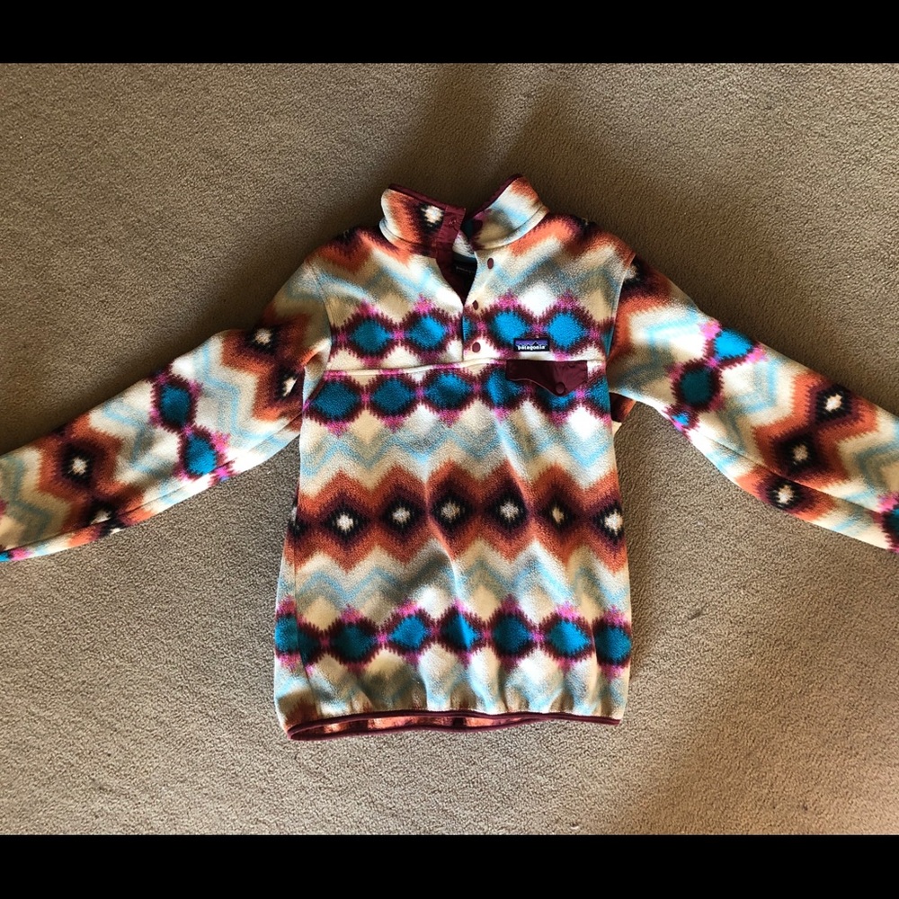 Patagonia synchilla multicolored fleece pullover